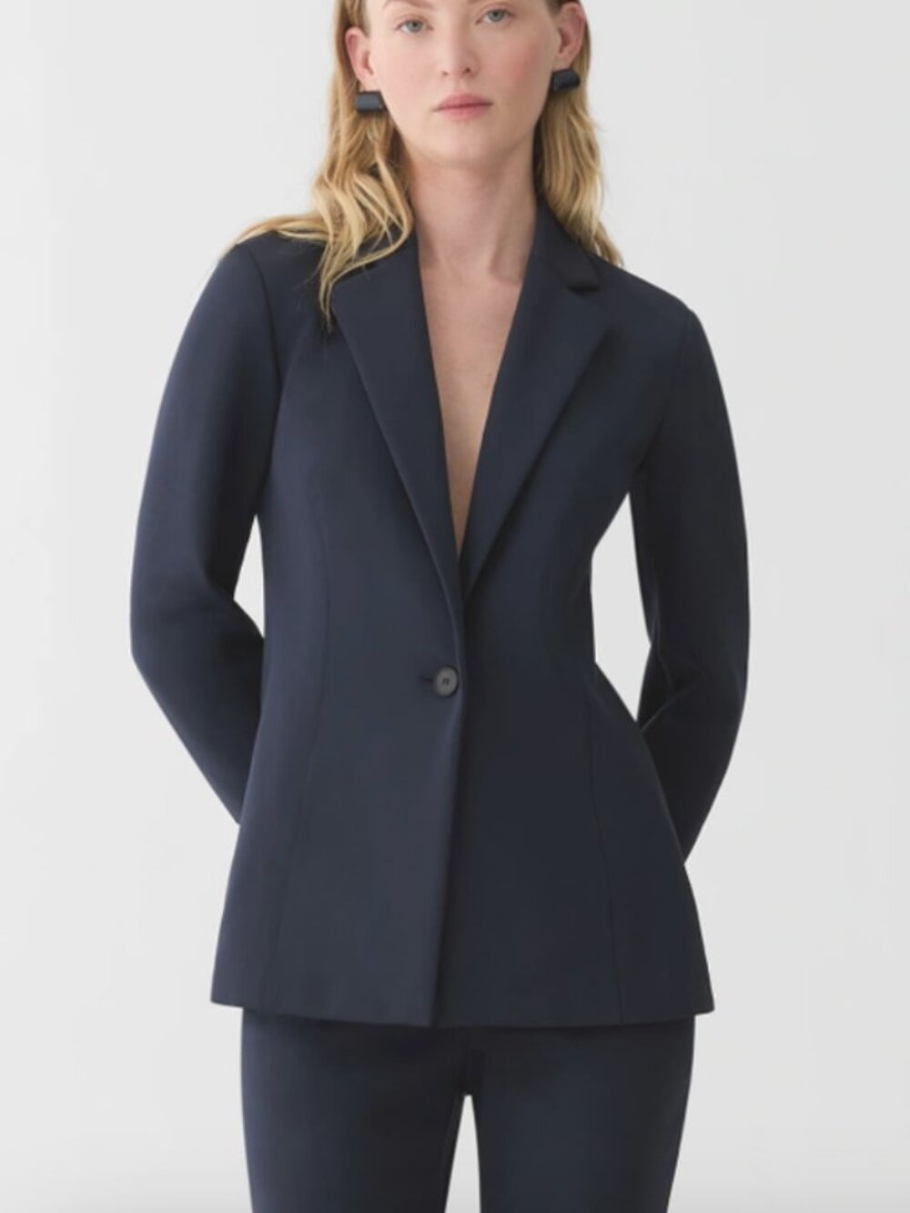 Lafayette 148 New York Black Single-Button Women's Blazer jacket 12